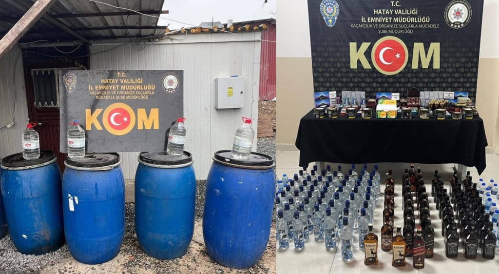 Hatay’da sahte alkol operasyonu