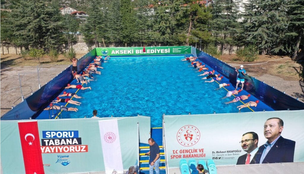 Akseki’de yüzme bilmeyen kalmasın: Portatif Yüzme Havuzu çocuklara yaz boyunca eğitim veriyor – Birlik Haber Ajansı
