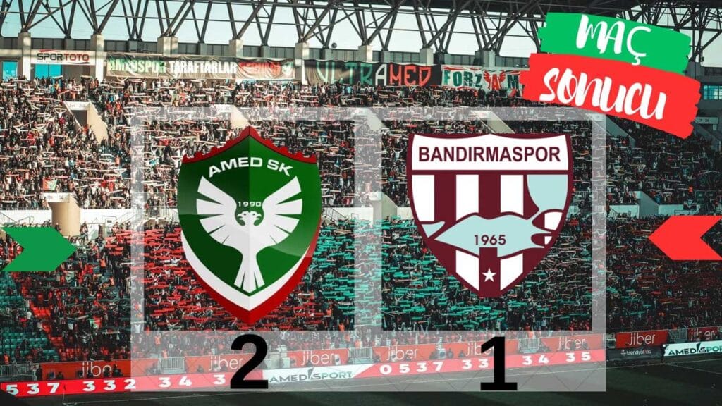 Amed SK, Bandırmaspor’u 2-1 mağlup etti: 4 maç sonra kazandı – Birlik Haber Ajansı