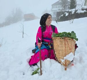 Ağasarlı kadınlar kar suyu alan karalahana için bahçeye girdiler – Birlik Haber Ajansı