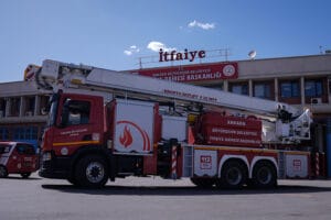 Ankara'nın Akyurt ilçesinde fabrika yangını
