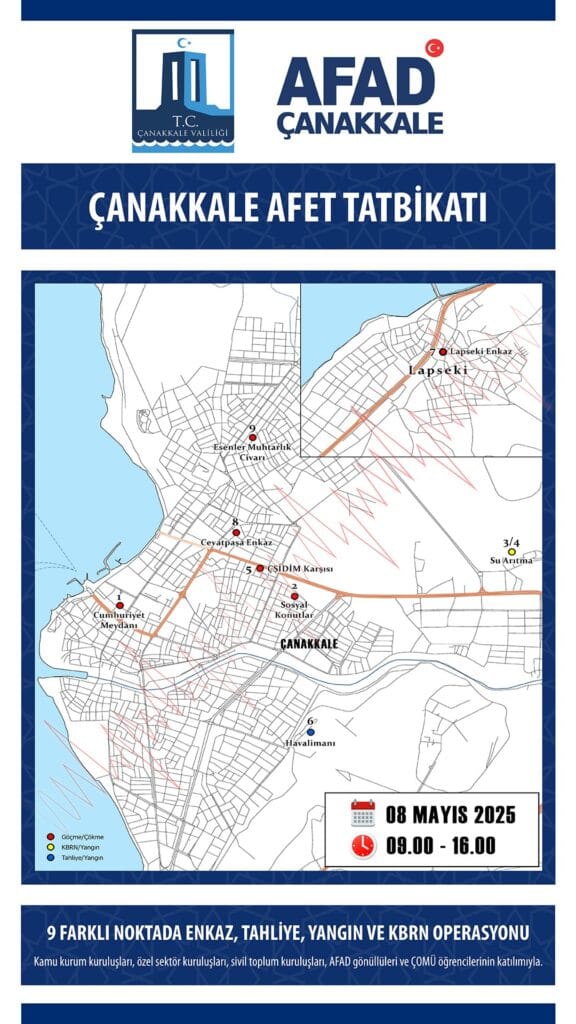 Çanakkale’de 600 kişilik geniş katılımlı afet tatbikatı yapılacak – Birlik Haber Ajansı