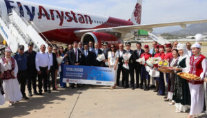Fly Arystan’dan Gazipaşa’ya ilk uçuş! Çiçeklerle karşılandılar – Birlik Haber Ajansı