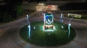 Stat kavşağını Kocaelispor’un arması aydınlatıyor – Birlik Haber Ajansı