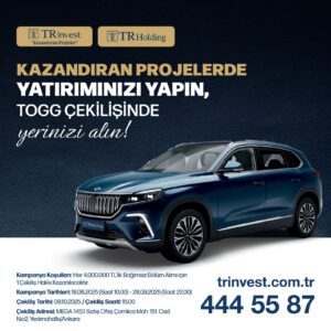 TRinvest’ten Yatırımcılara Büyük Fırsat: Konut Alımlarına Özel TOGG Kampanyası!