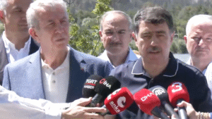 Eymir Gölü çevresindeki yangına 6 helikopter ve 4 uçakla müdahale ediliyor – Birlik Haber Ajansı