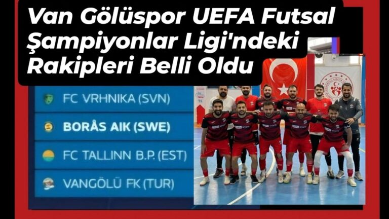 Van Gölüspor’un UEFA Futsal Şampiyonlar Ligi’ndeki rakipleri belli oldu – Birlik Haber Ajansı