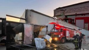 Cumalı’da işçi konteyneri kullanılamaz hale geldi – Birlik Haber Ajansı