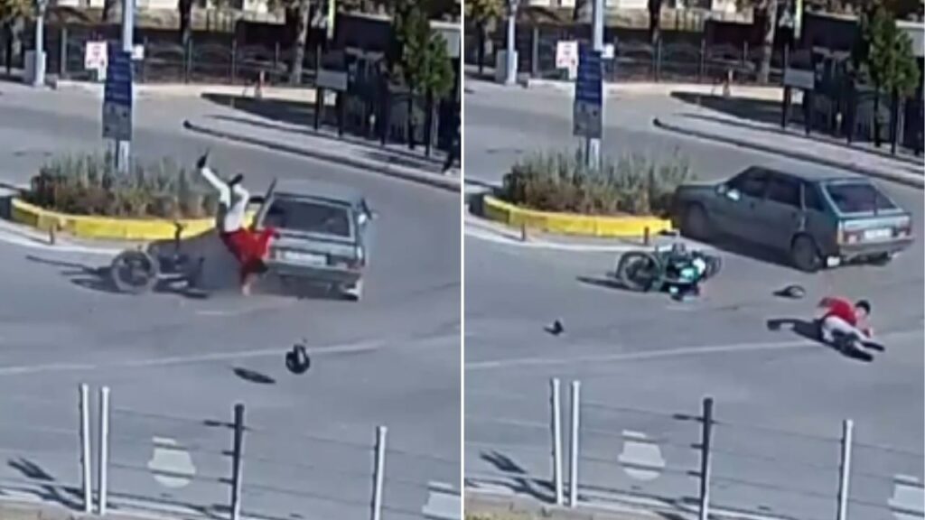 Amasya’da motosiklet havada takla attı: Sürücü yaralandı – Birlik Haber Ajansı