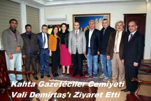 Kahta Gazeteciler Cemiyeti Vali Demirtaş’ı Ziyaret