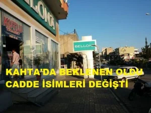 Beklendiği Gibi Kahta’da Cadde İsimleri Değiştirildi