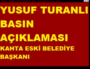Kahta Eski Belediye Başkanı Turanlı’dan Basın Açıklaması