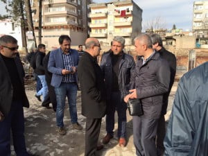 Vali Demirtaş Kahta Hükümet Konağı İnşaatında İncelemelerde Bulundu